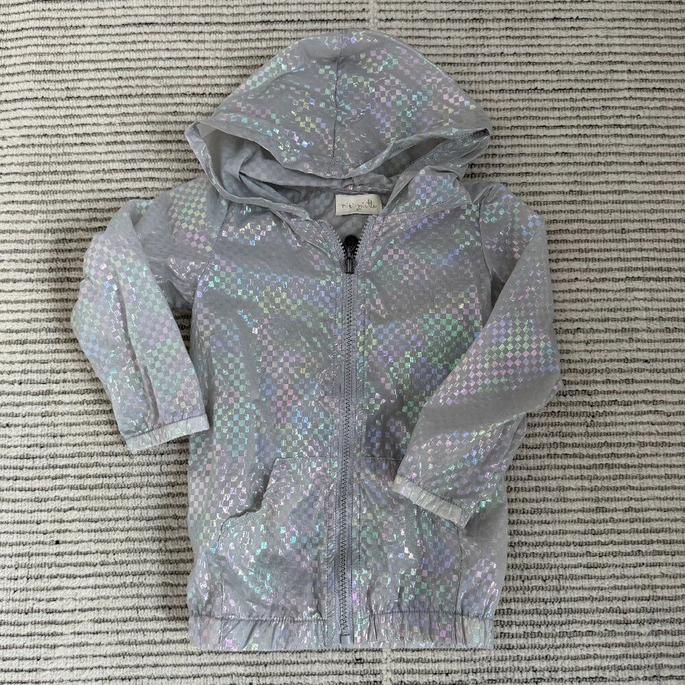 Miki Miette 2T Metallic Check Windbreaker